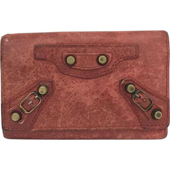 401151BG (L1) Balenciaga Key Case 6 Ring Red Leather - Picture 1 of 8